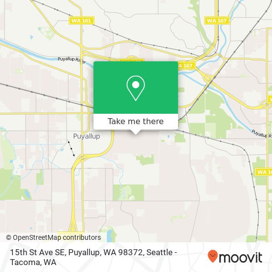 Mapa de 15th St Ave SE, Puyallup, WA 98372