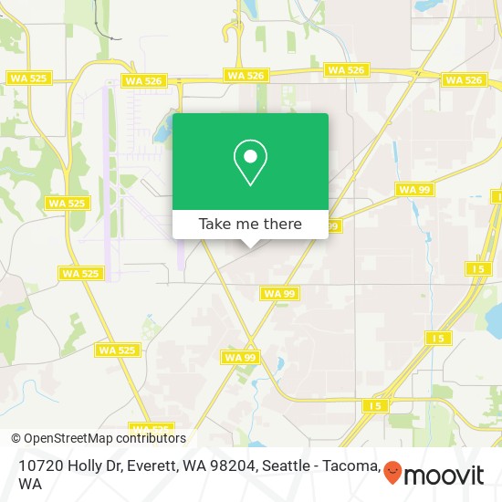Mapa de 10720 Holly Dr, Everett, WA 98204