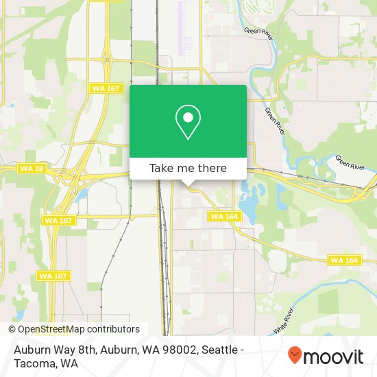 Mapa de Auburn Way 8th, Auburn, WA 98002