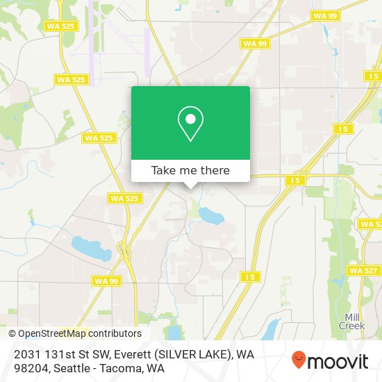 Mapa de 2031 131st St SW, Everett (SILVER LAKE), WA 98204