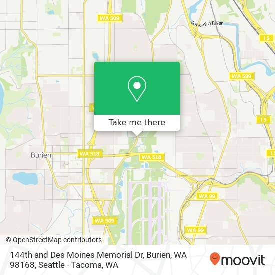 144th and Des Moines Memorial Dr, Burien, WA 98168 map