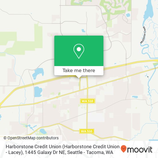 Mapa de Harborstone Credit Union (Harborstone Credit Union - Lacey), 1445 Galaxy Dr NE