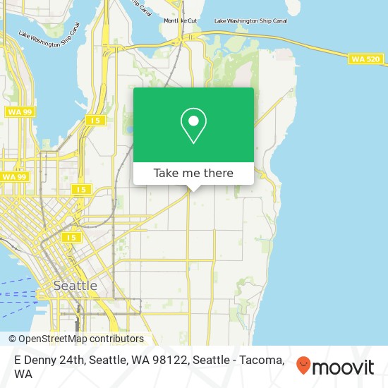 Mapa de E Denny 24th, Seattle, WA 98122