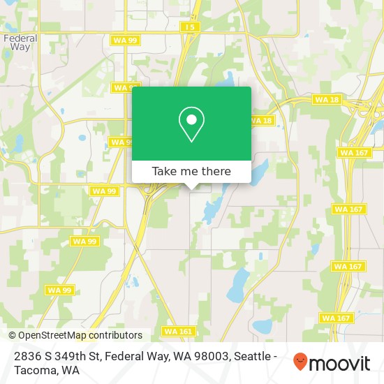 2836 S 349th St, Federal Way, WA 98003 map