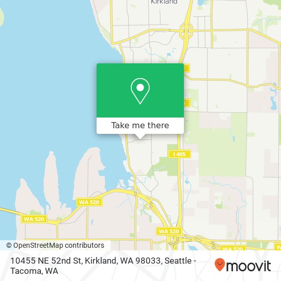 Mapa de 10455 NE 52nd St, Kirkland, WA 98033