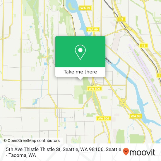 Mapa de 5th Ave Thistle Thistle St, Seattle, WA 98106