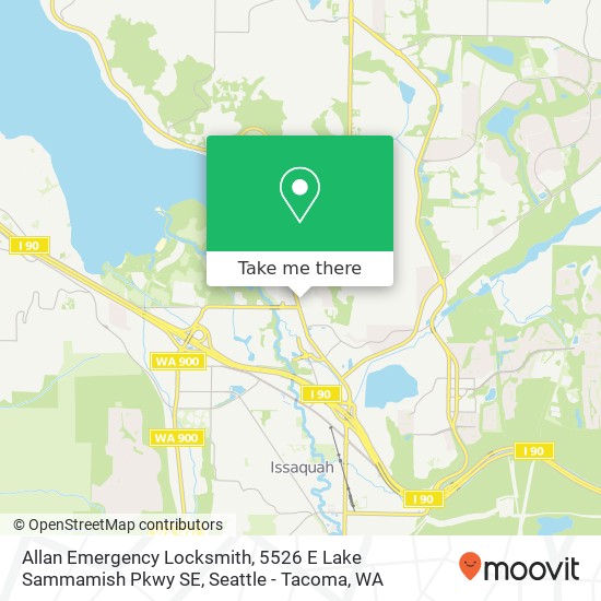 Allan Emergency Locksmith, 5526 E Lake Sammamish Pkwy SE map