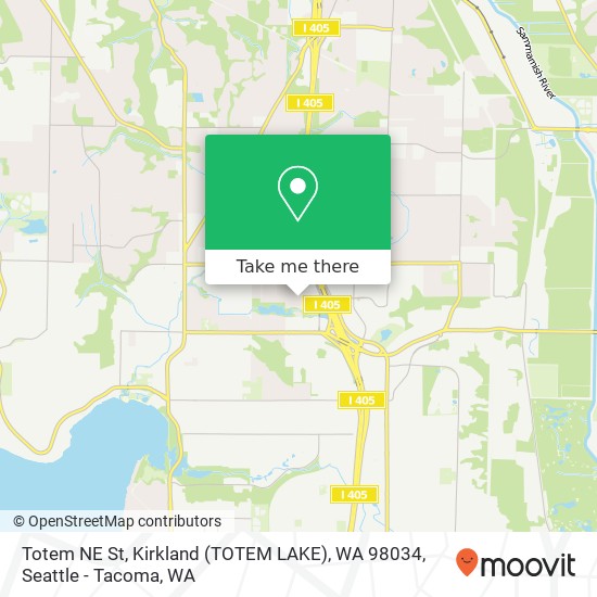 Totem NE St, Kirkland (TOTEM LAKE), WA 98034 map