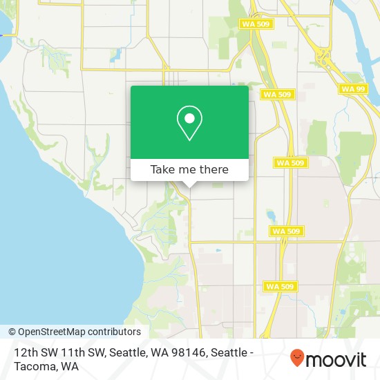 12th SW 11th SW, Seattle, WA 98146 map