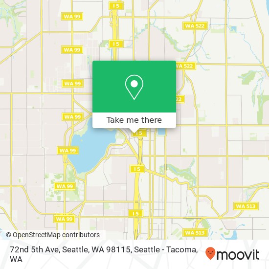 Mapa de 72nd 5th Ave, Seattle, WA 98115