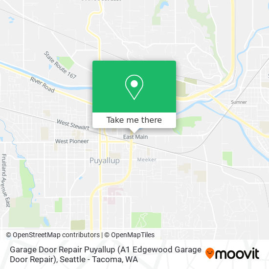 Garage Door Repair Puyallup (A1 Edgewood Garage Door Repair) map