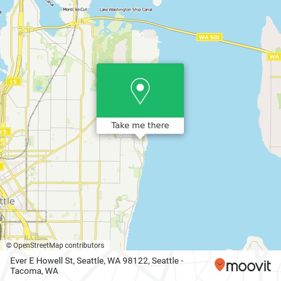 Mapa de Ever E Howell St, Seattle, WA 98122