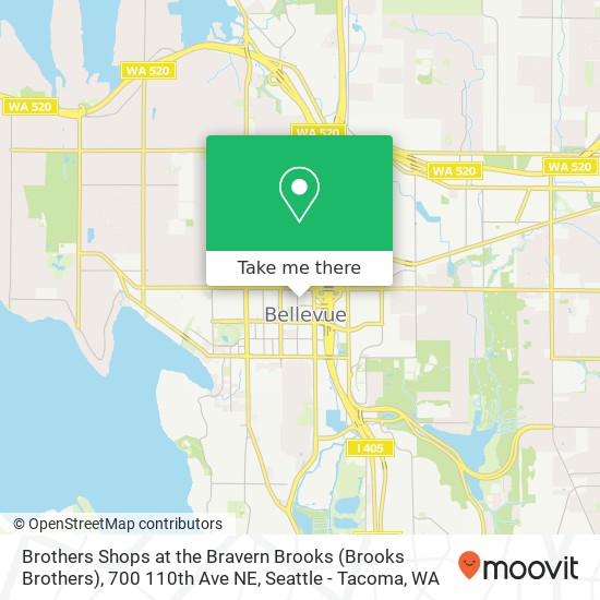 Mapa de Brothers Shops at the Bravern Brooks (Brooks Brothers), 700 110th Ave NE