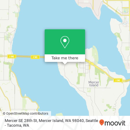 Mapa de Mercer SE 28th St, Mercer Island, WA 98040