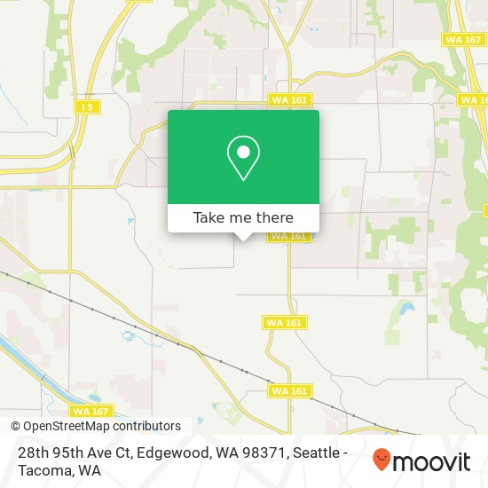 Mapa de 28th 95th Ave Ct, Edgewood, WA 98371