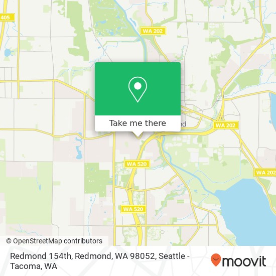 Mapa de Redmond 154th, Redmond, WA 98052