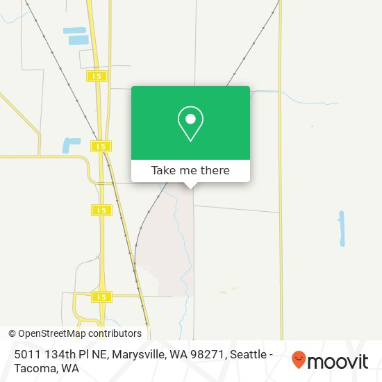 Mapa de 5011 134th Pl NE, Marysville, WA 98271