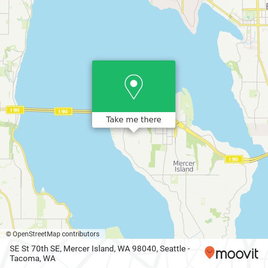 SE St 70th SE, Mercer Island, WA 98040 map