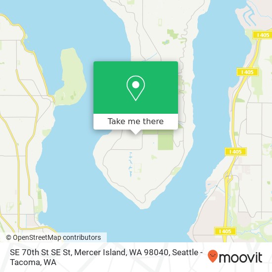 Mapa de SE 70th St SE St, Mercer Island, WA 98040