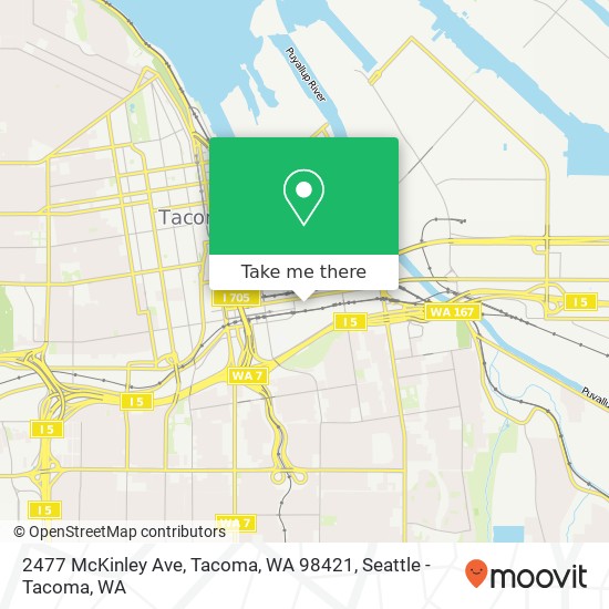 Mapa de 2477 McKinley Ave, Tacoma, WA 98421