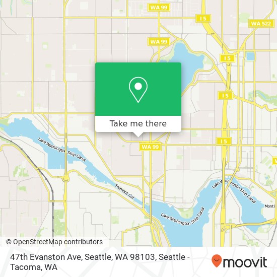 Mapa de 47th Evanston Ave, Seattle, WA 98103