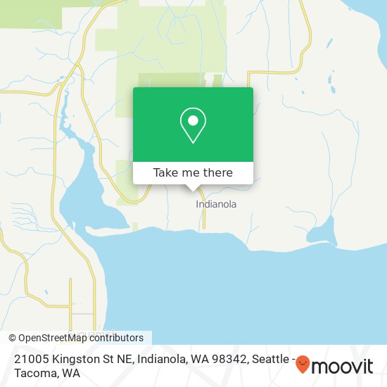 Mapa de 21005 Kingston St NE, Indianola, WA 98342