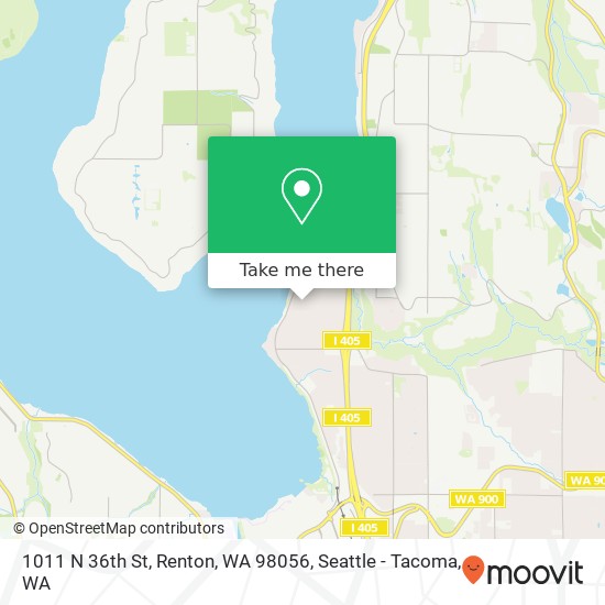 Mapa de 1011 N 36th St, Renton, WA 98056