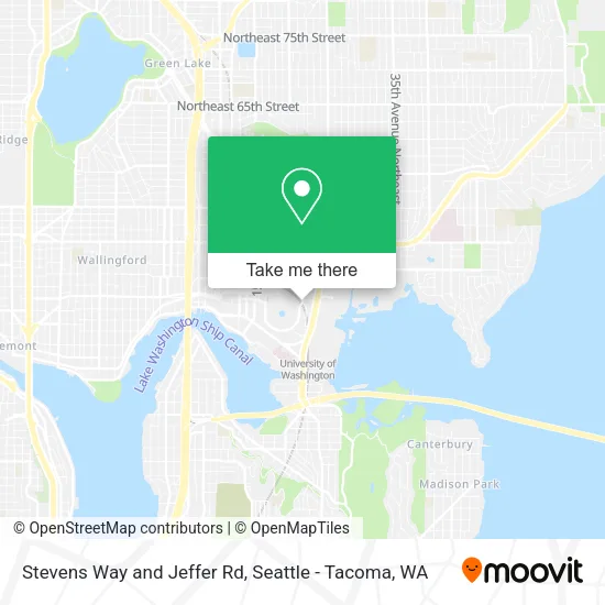 Mapa de Stevens Way and Jeffer Rd