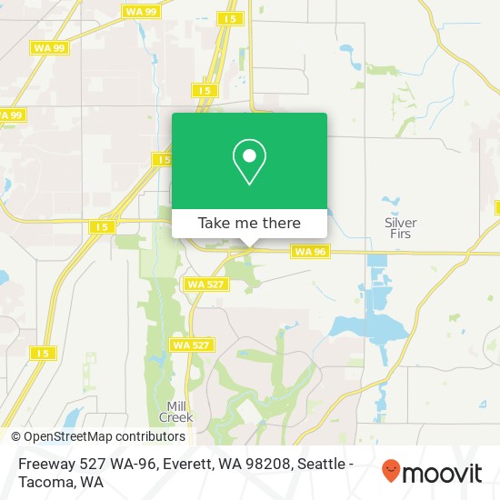 Freeway 527 WA-96, Everett, WA 98208 map