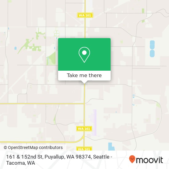 Mapa de 161 & 152nd St, Puyallup, WA 98374