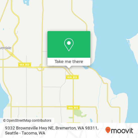 Mapa de 9332 Brownsville Hwy NE, Bremerton, WA 98311
