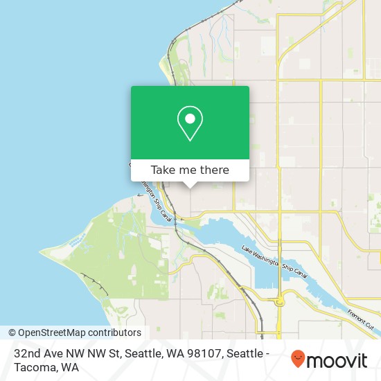 Mapa de 32nd Ave NW NW St, Seattle, WA 98107