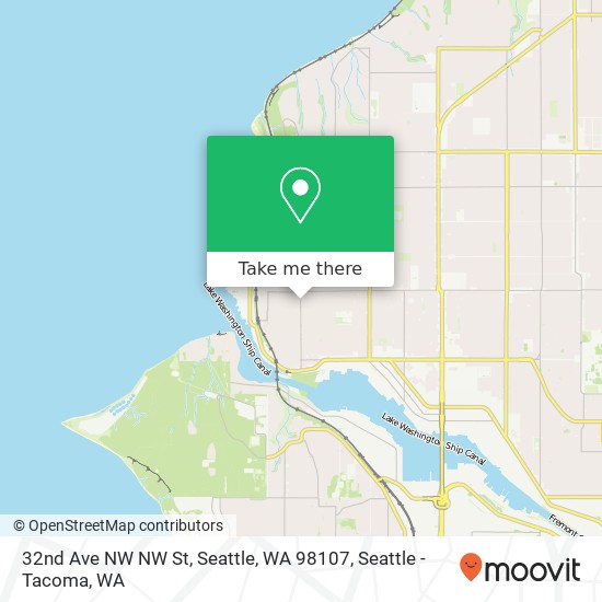 32nd Ave NW NW St, Seattle, WA 98107 map