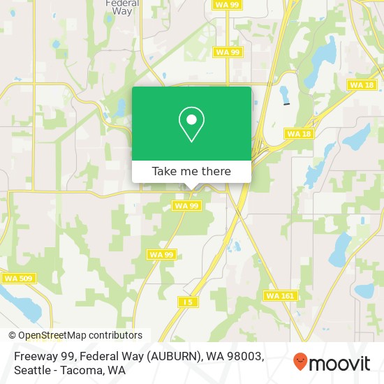 Freeway 99, Federal Way (AUBURN), WA 98003 map