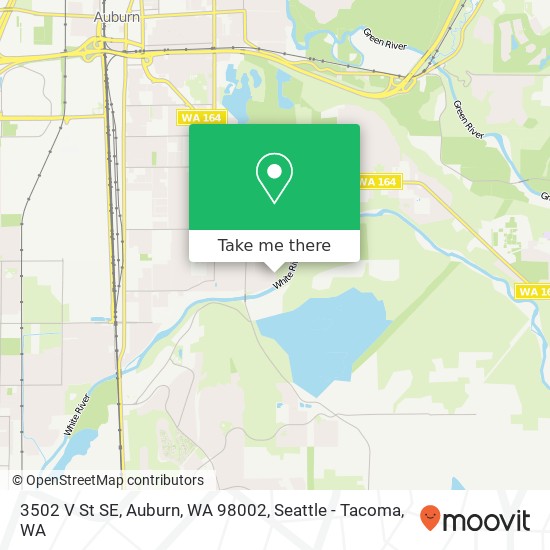 Mapa de 3502 V St SE, Auburn, WA 98002