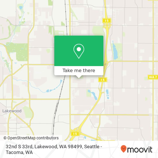 Mapa de 32nd S 33rd, Lakewood, WA 98499