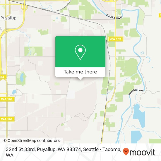 Mapa de 32nd St 33rd, Puyallup, WA 98374