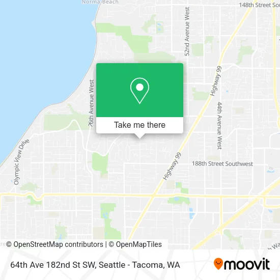 64th Ave 182nd St SW map
