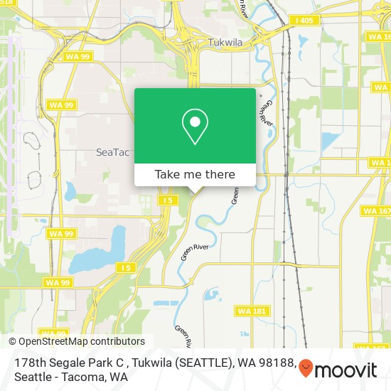 Mapa de 178th Segale Park C , Tukwila (SEATTLE), WA 98188