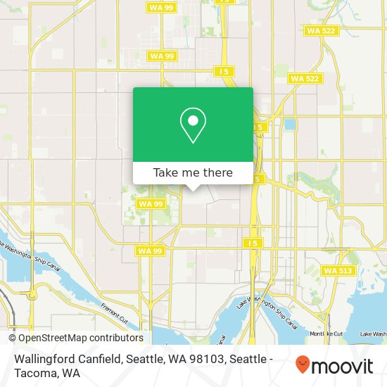 Mapa de Wallingford Canfield, Seattle, WA 98103