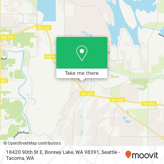 Mapa de 18420 90th St E, Bonney Lake, WA 98391