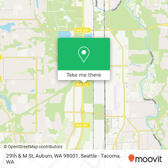 Mapa de 29th & M St, Auburn, WA 98001