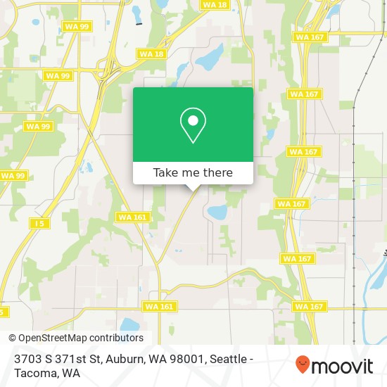 Mapa de 3703 S 371st St, Auburn, WA 98001