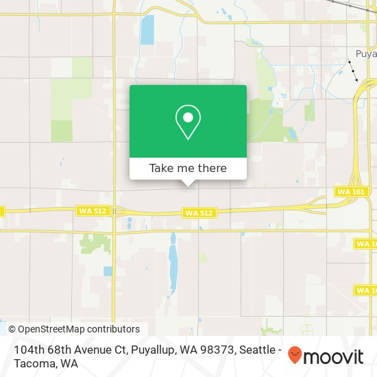 Mapa de 104th 68th Avenue Ct, Puyallup, WA 98373