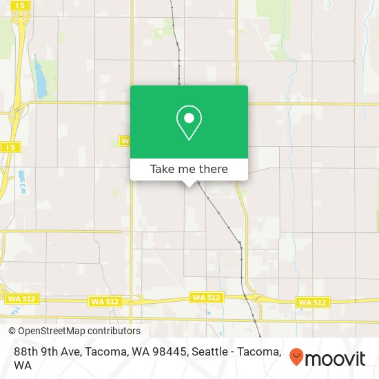 Mapa de 88th 9th Ave, Tacoma, WA 98445