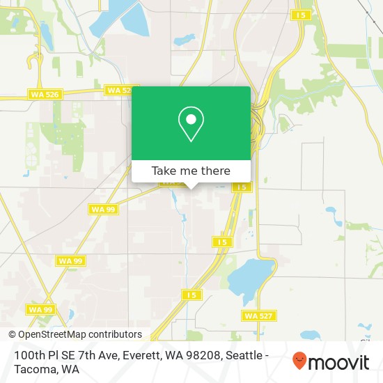 100th Pl SE 7th Ave, Everett, WA 98208 map