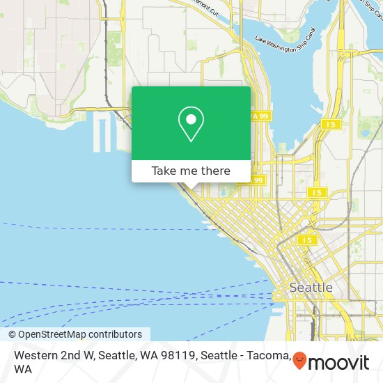 Mapa de Western 2nd W, Seattle, WA 98119