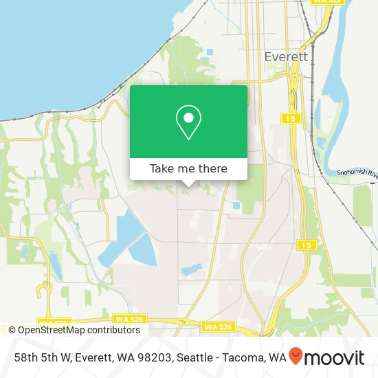 Mapa de 58th 5th W, Everett, WA 98203