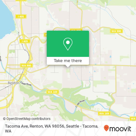 Mapa de Tacoma Ave, Renton, WA 98056