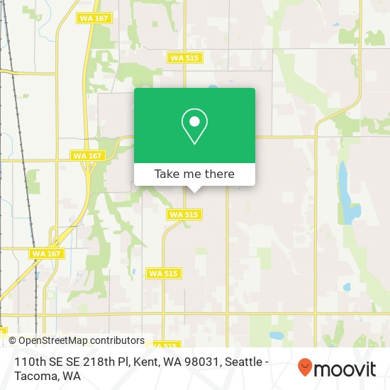 110th SE SE 218th Pl, Kent, WA 98031 map